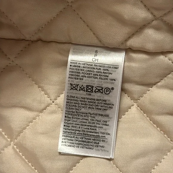 Banana Republic Sherpa Jacket Coat Faux Fur